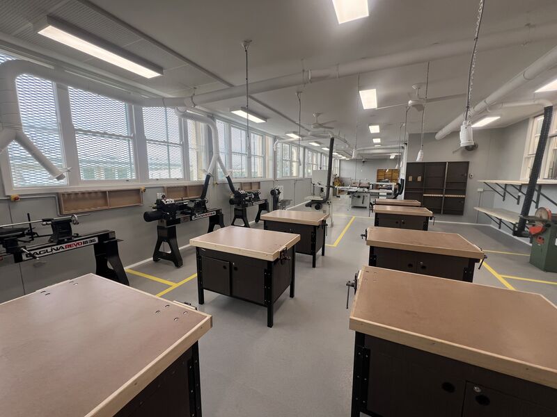 Newly handed-over wood technology room at Tamworth High School